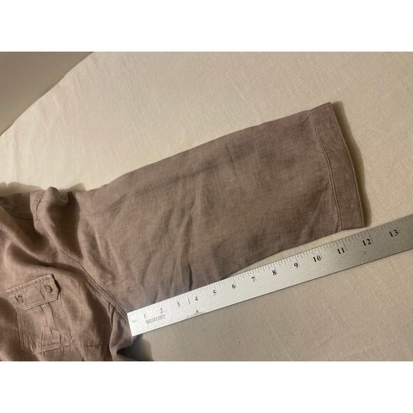 LL Bean Women's Size Large Tencel Tunic Blouse‎ Relaxed Fit Pullover Beige NWT - Picture 7 of 7